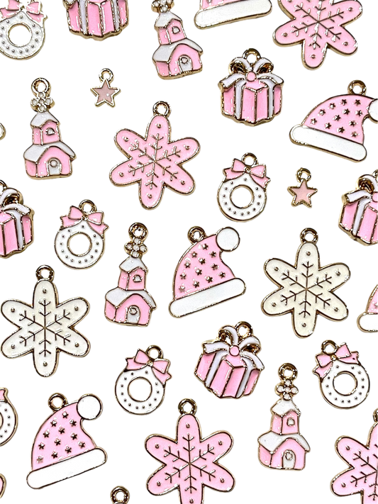 Pink Holiday Charms