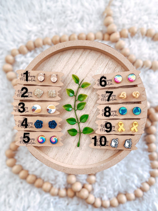 Variety Stud Earrings Single Packs