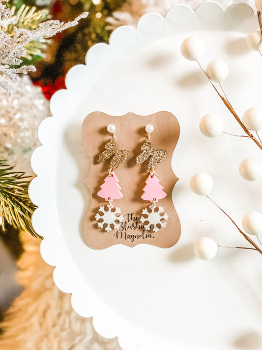 Bows, Trees + Snowflake Dangles