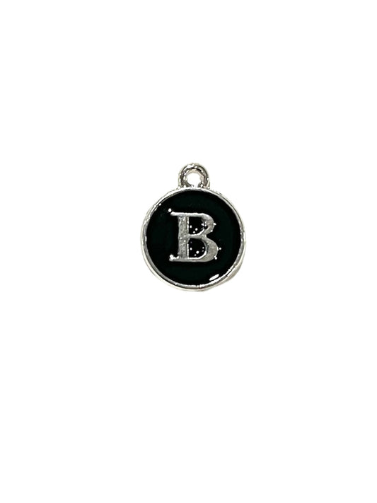 Black + Silver Letter Charms