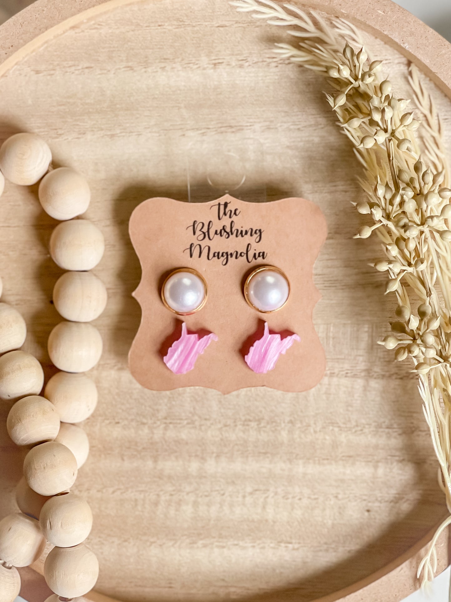 Pink Pearl WV + Pearl Studs