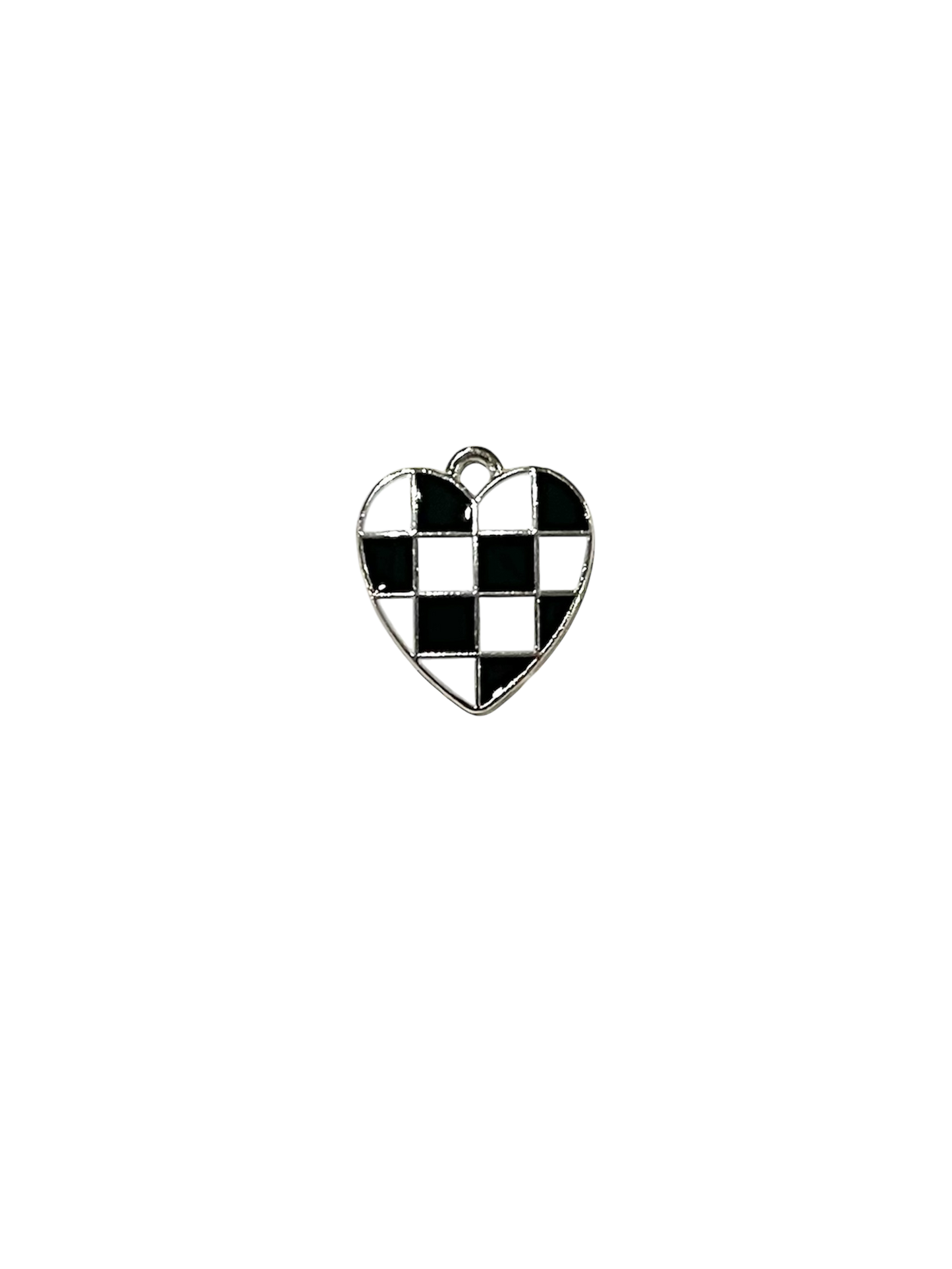 Black + White Checkered Charm
