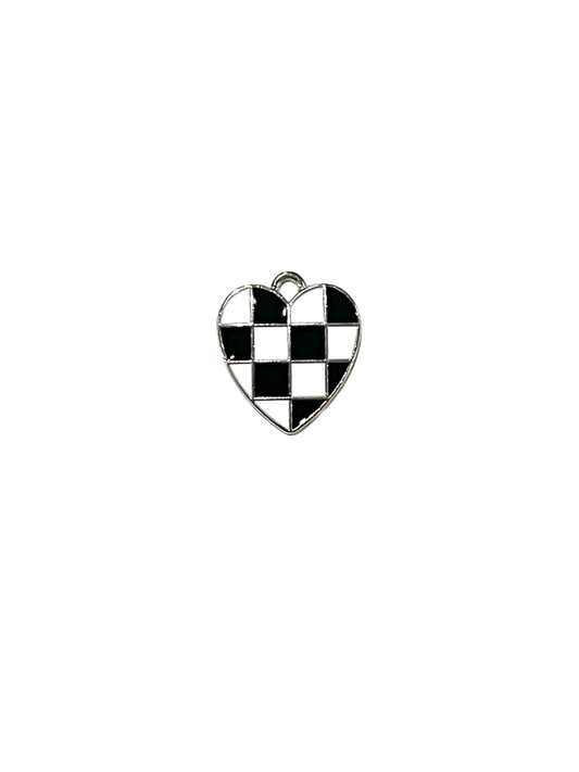Black + White Checkered Charm