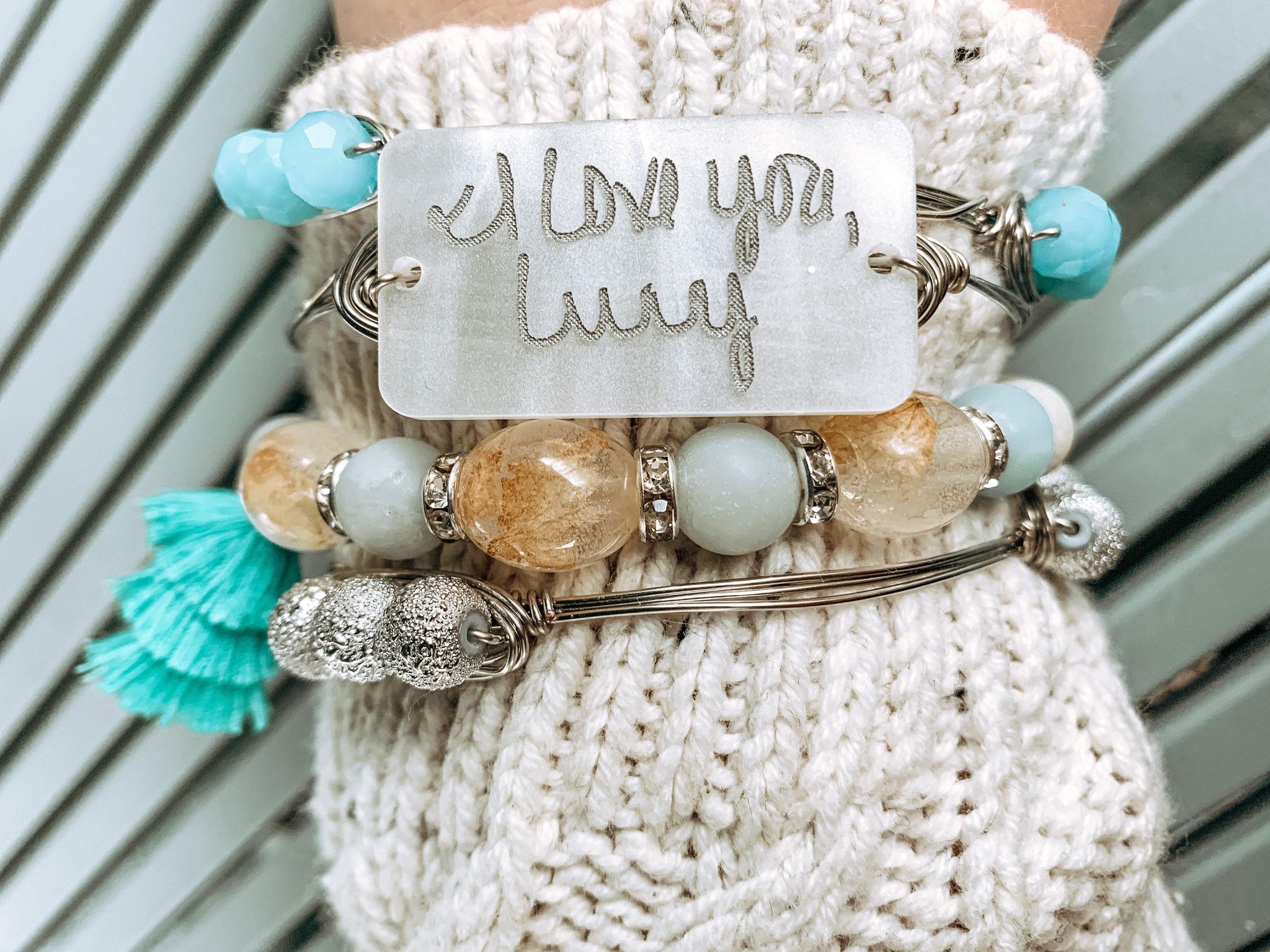 Custom Handwriting Bangle – The Blushing Magnolia