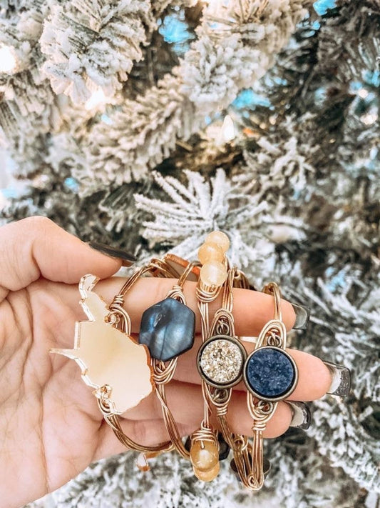 Blue & Gold West Virginia Bangle/Set