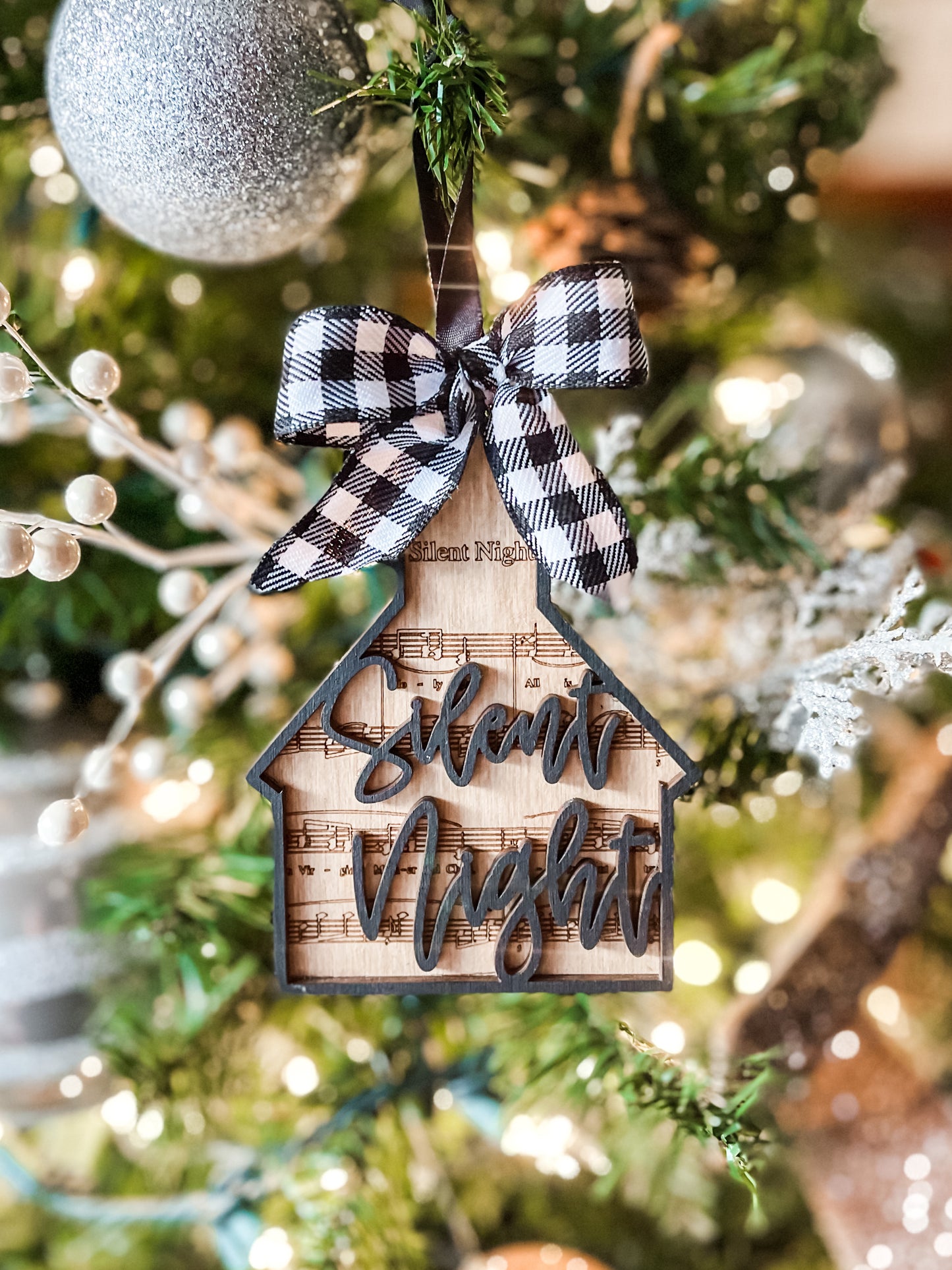 Silent Night Church Ornament