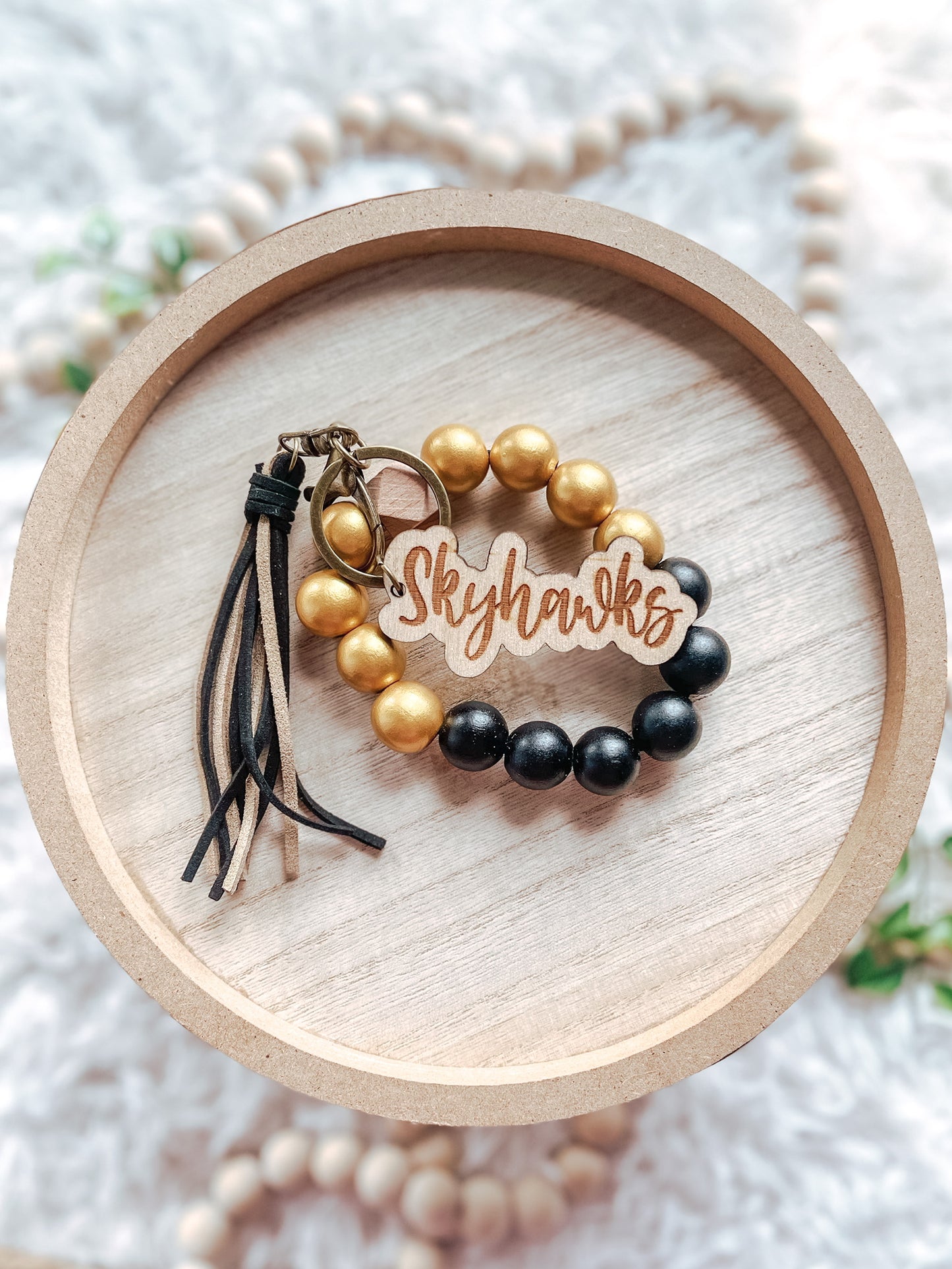 Black + Gold Skyhawks Keychain