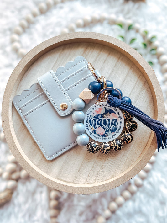 Nana: Proverbs 31:25 Keychain + Wallet Combo